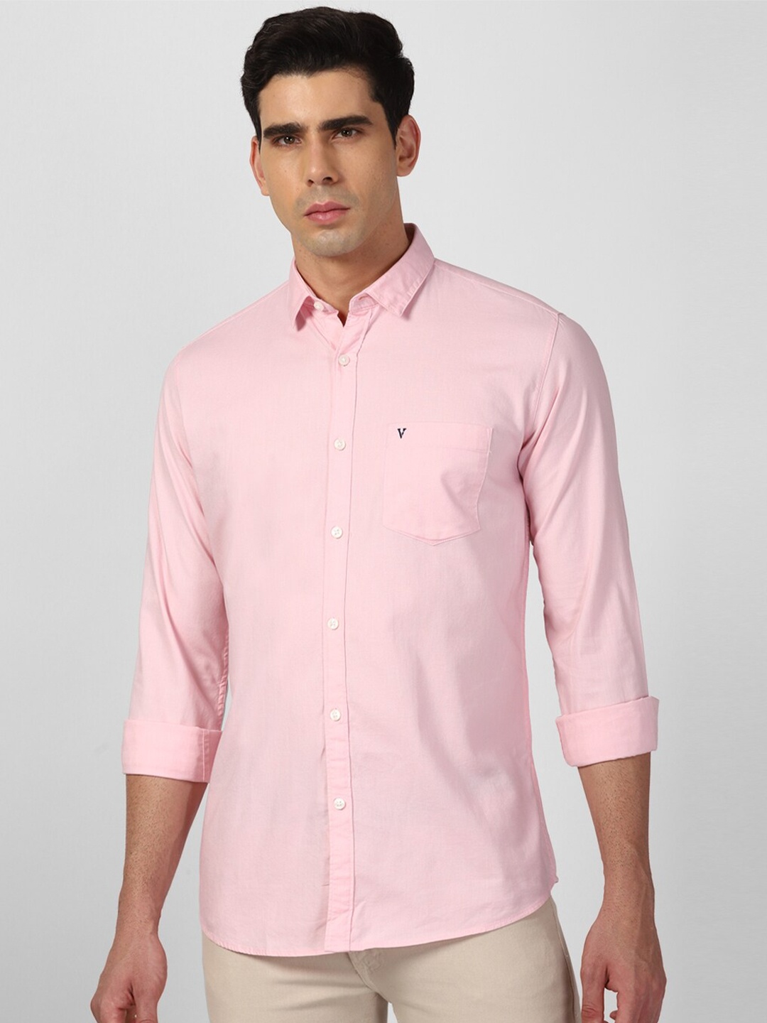 

Van Heusen Sport Slim Fit Spread Collar Casual Shirt, Pink
