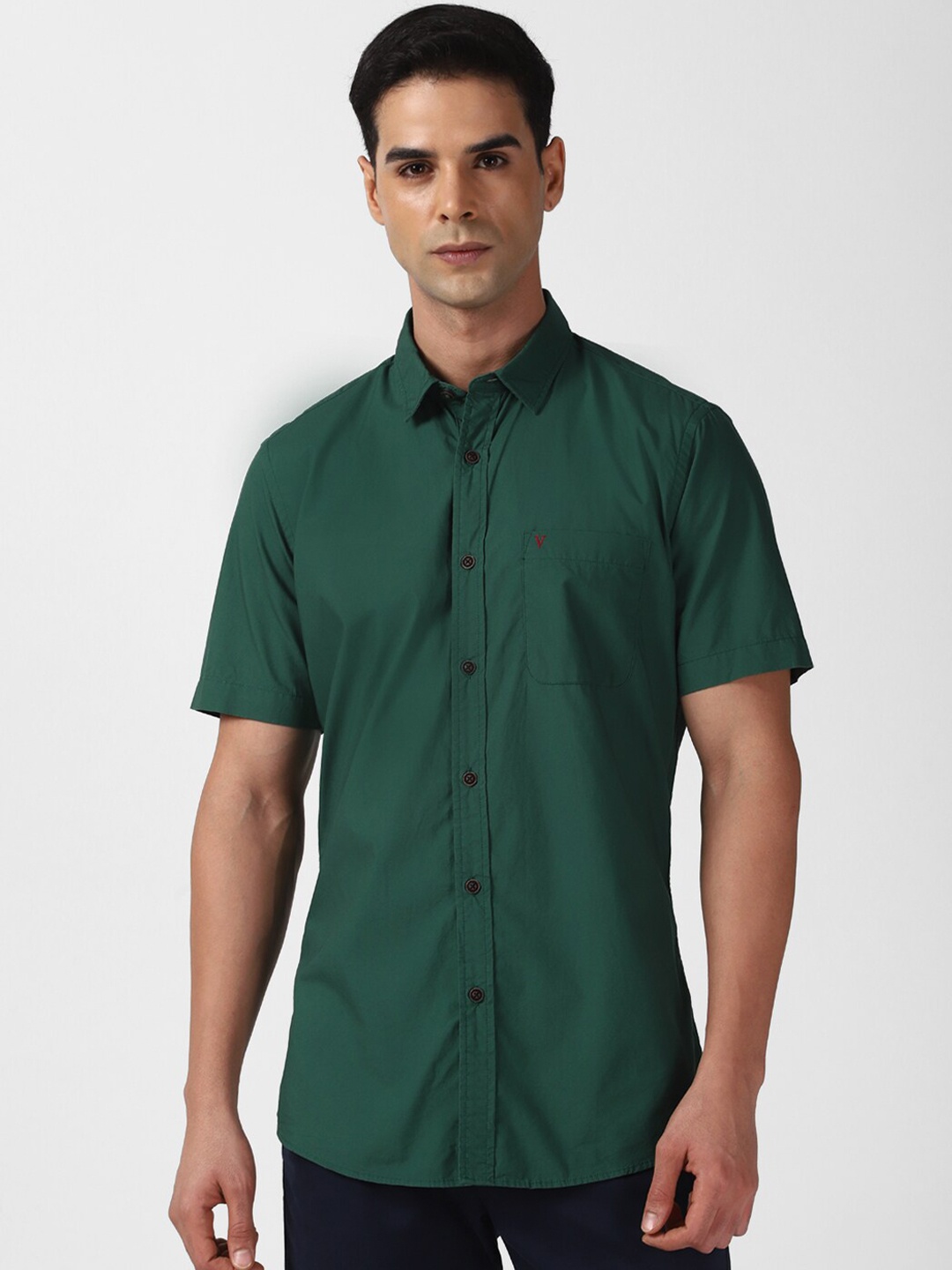 

Van Heusen Sport Slim Fit Pure Cotton Casual Shirt, Green