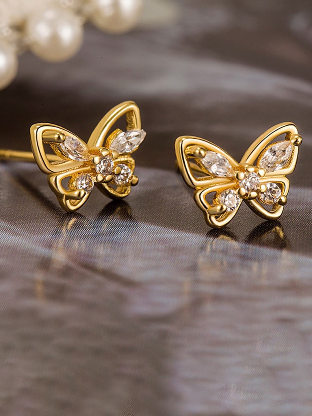 

MYKI Gold-Plated Contemporary Studs Earrings