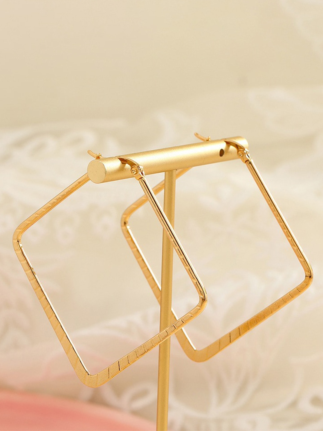 

MYKI Gold-Plated Stainless Steel Contemporary Hoop Earrings