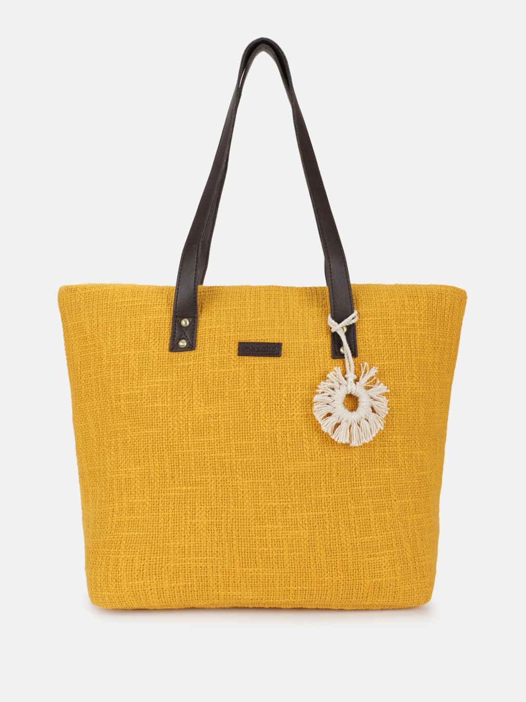 

Maisha Structured Fabric Shoulder Bag With Tasselled Detail, Mustard