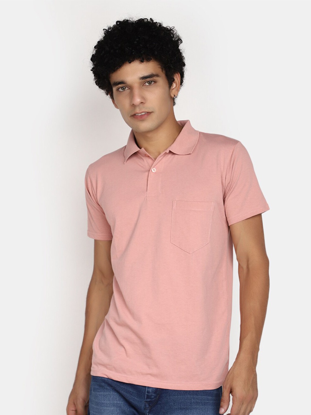 

V-Mart Polo Collar T-shirt, Pink