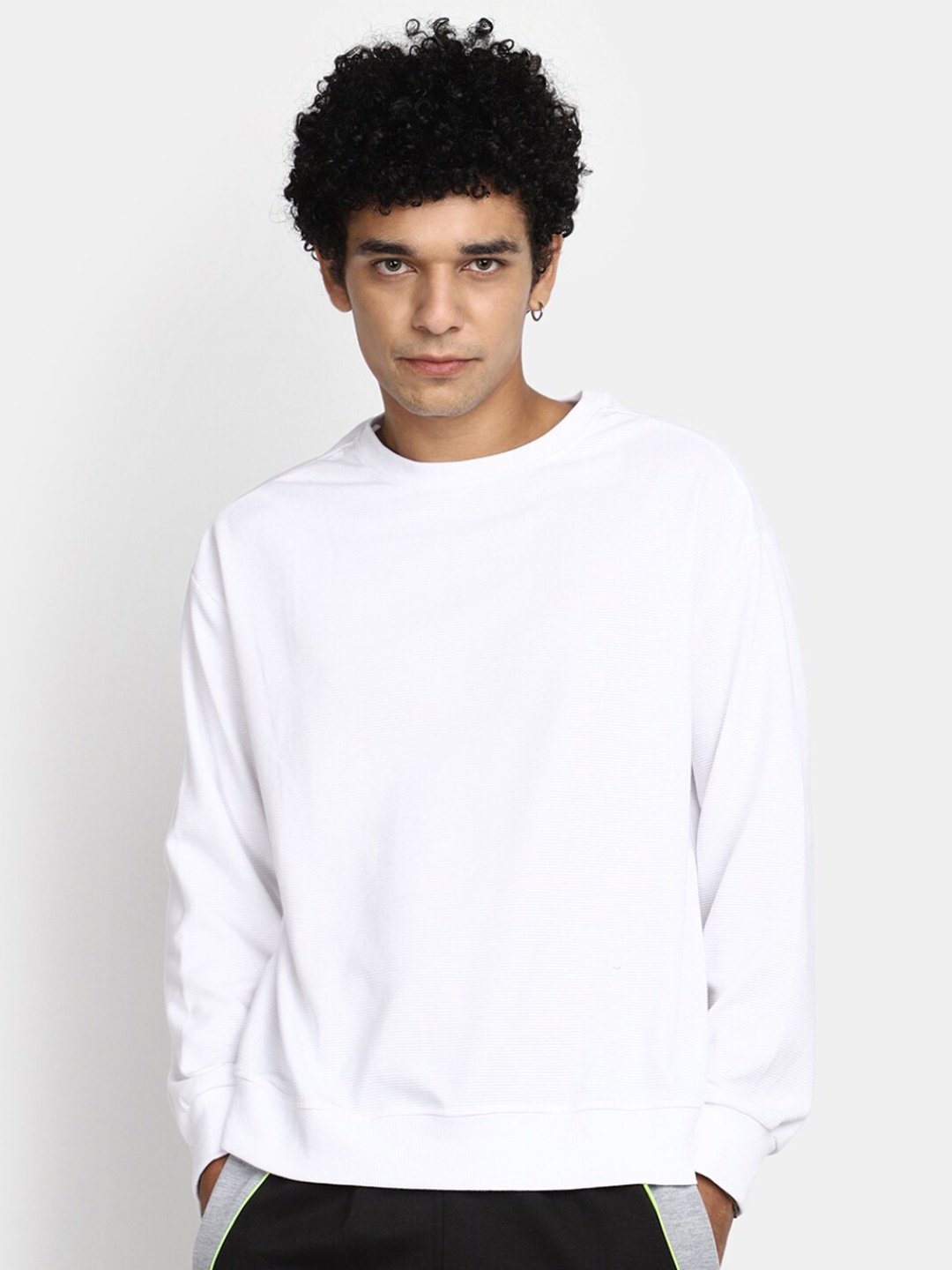 

V-Mart Round Neck Cotton T-shirt, White