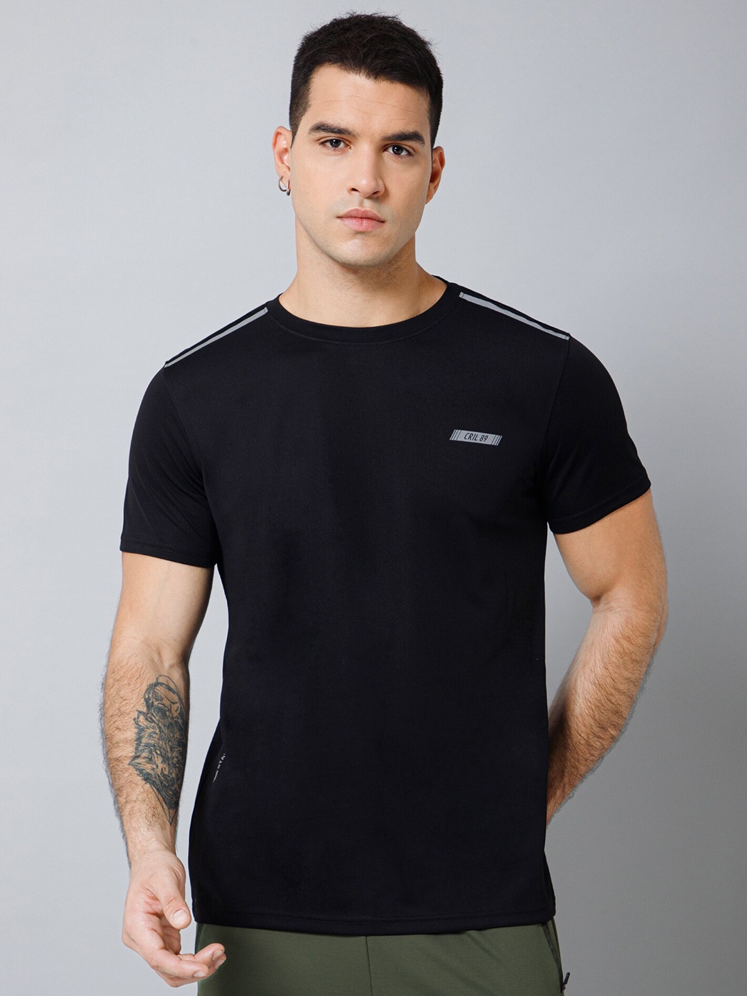 

Cantabil Round Neck Short Sleeves T-shirt, Black