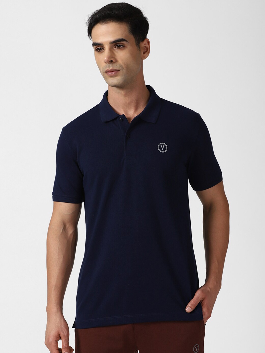 

Van Heusen Flex Solid Polo Collar Sports T-shirt, Navy blue