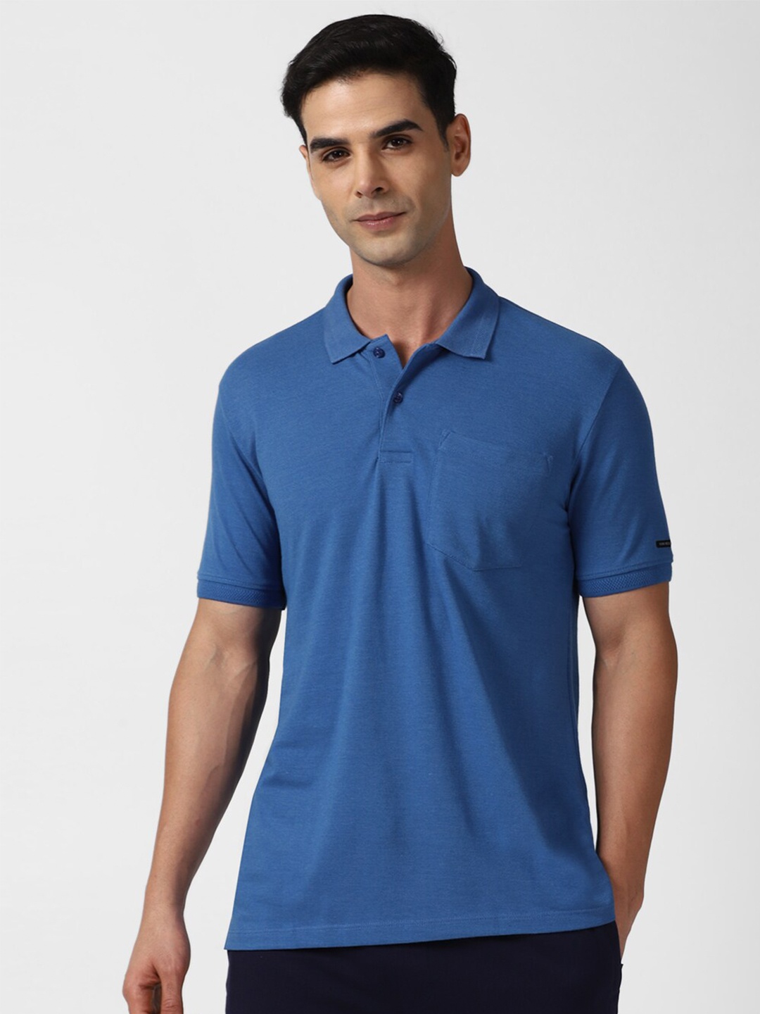 

Van Heusen Solid Short Sleeved Polo Collar T-shirt, Blue