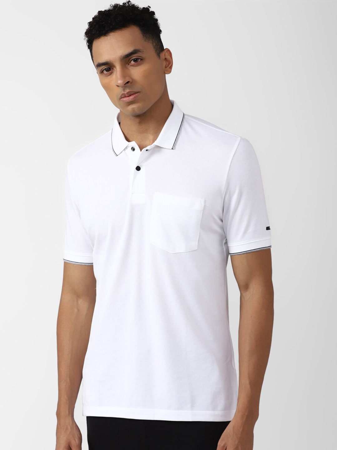 

Van Heusen Flex Polo Collar Regular Fit Pockets T-shirt, White
