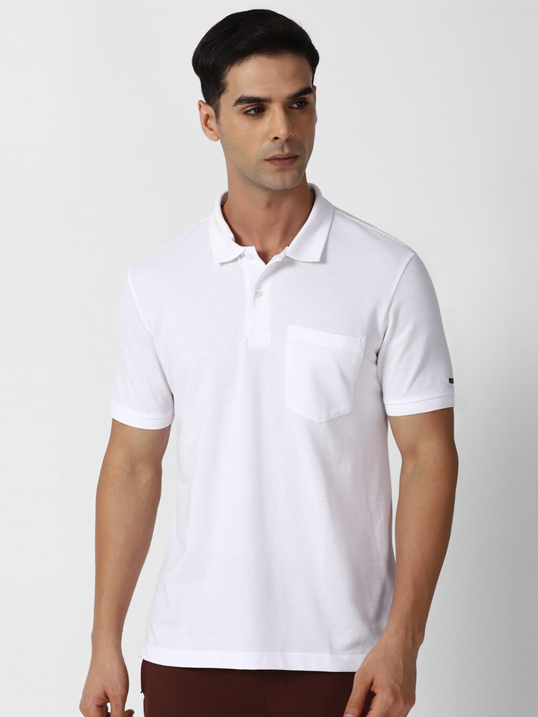 

Van Heusen Flex Polo Collar Regular Fit Pockets T-shirt, White