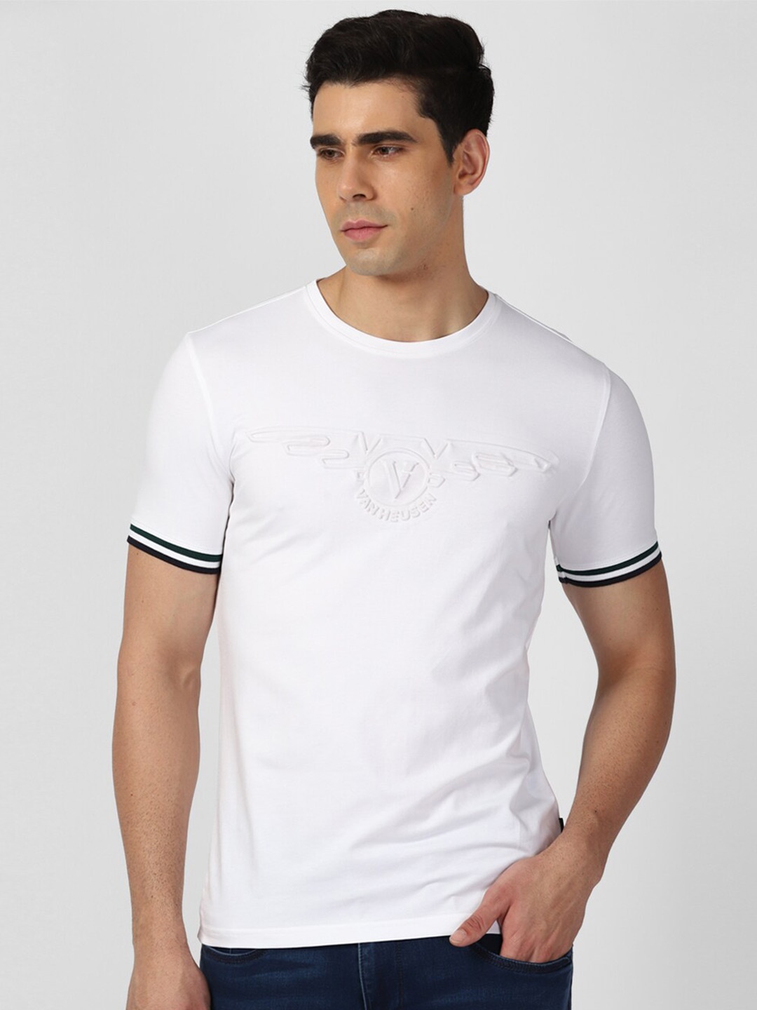 

Van Heusen Sport Typography Printed Cotton T-shirt, White