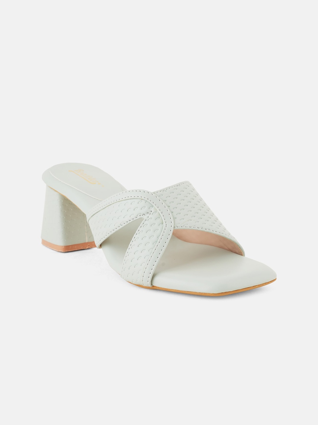 

Lavie Textured Open Toe Block Heels, Sea green