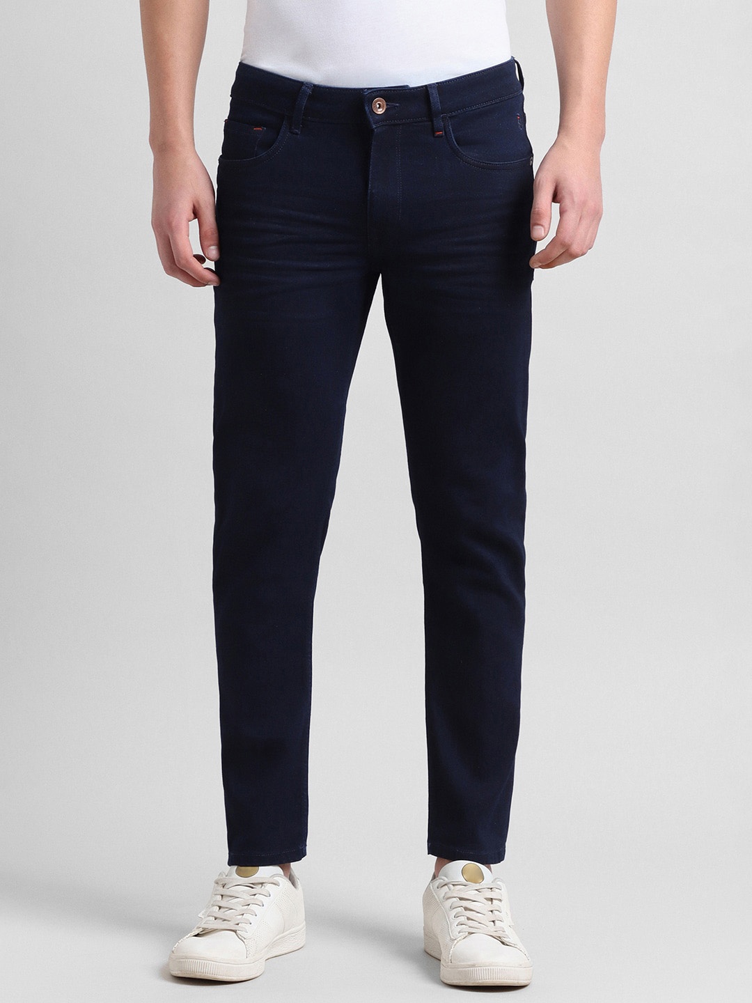 

SIMON CARTER LONDON Men Regular Fit Mid-Rise Stretchable Jeans, Navy blue