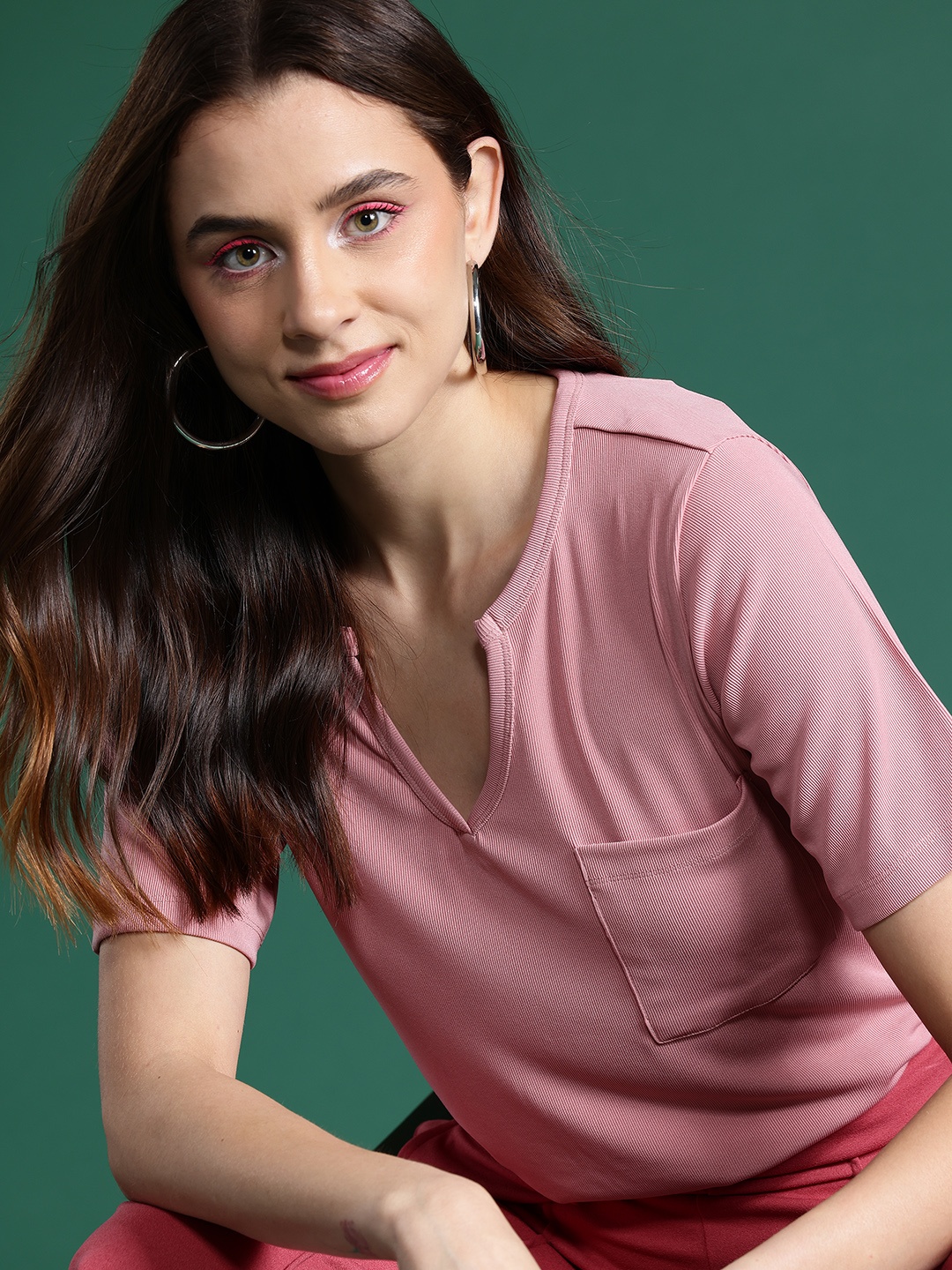 

DressBerry Solid Top, Pink