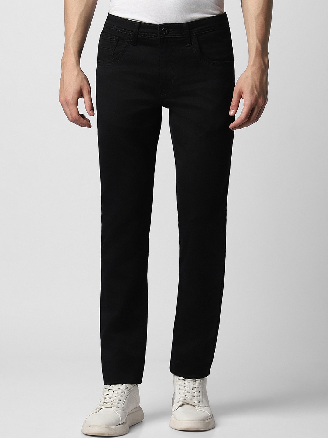 

VAN HEUSEN DENIM LABS Men Slim Fit Mid-Rise Clean Look Stretchable Jeans, Black