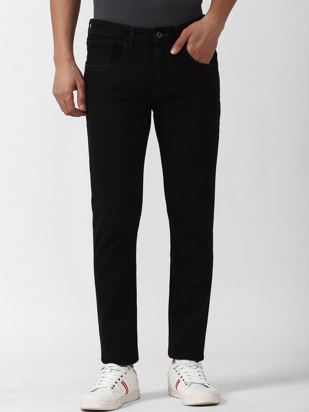 

VAN HEUSEN DENIM LABS Men Clean Look Skinny Fit Stretchable Jeans, Black
