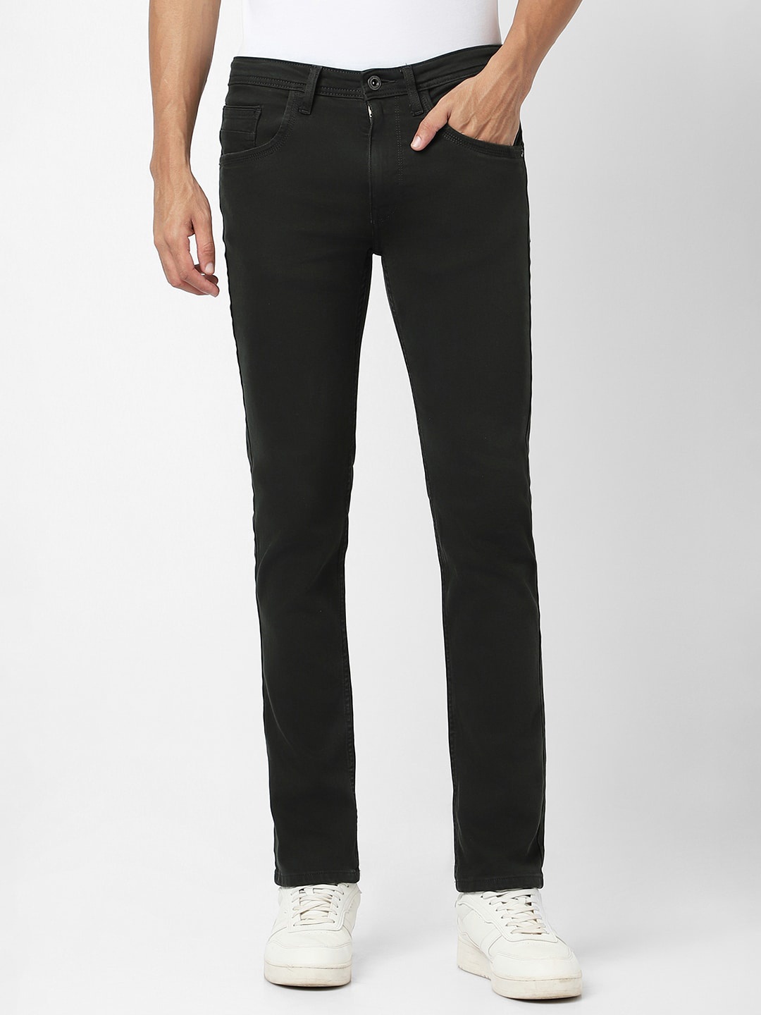 

VAN HEUSEN DENIM LABS Men Clean Look Slim Fit Jeans, Black