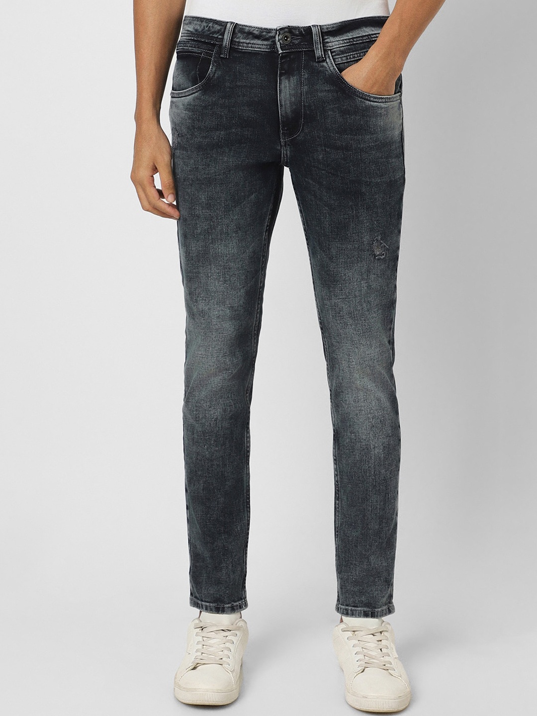 

VAN HEUSEN DENIM LABS Men Skinny Fit Clean Look Heavy Fade Jeans, Blue