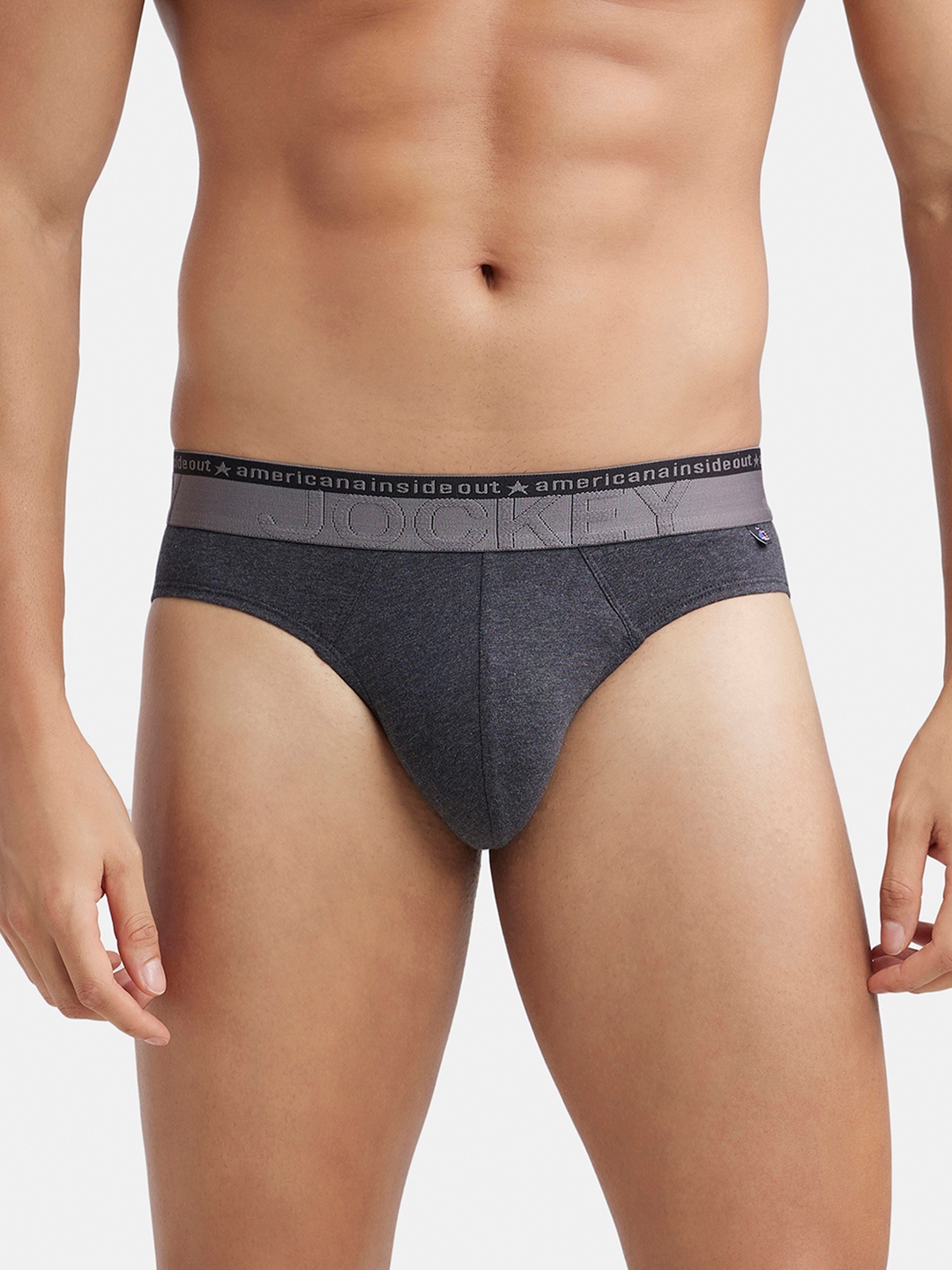 

Jockey Super Combed Cotton Stretch Solid Brief with Ultrasoft Waistband-US59, Black