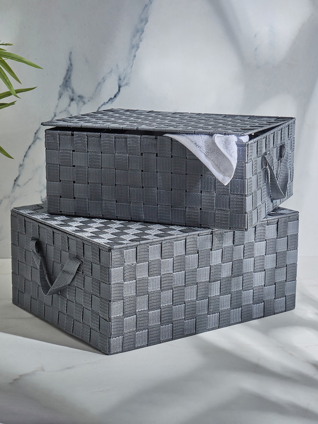 

Home Centre Wilton Norma Grey Polypropylene Storage Basket