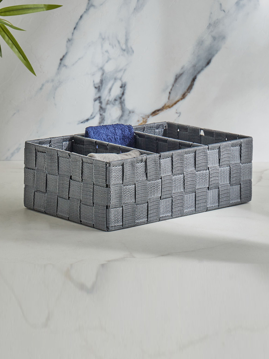 

Home Centre Grey Wilton Norma Polypropylene 3-Partition Storage Basket