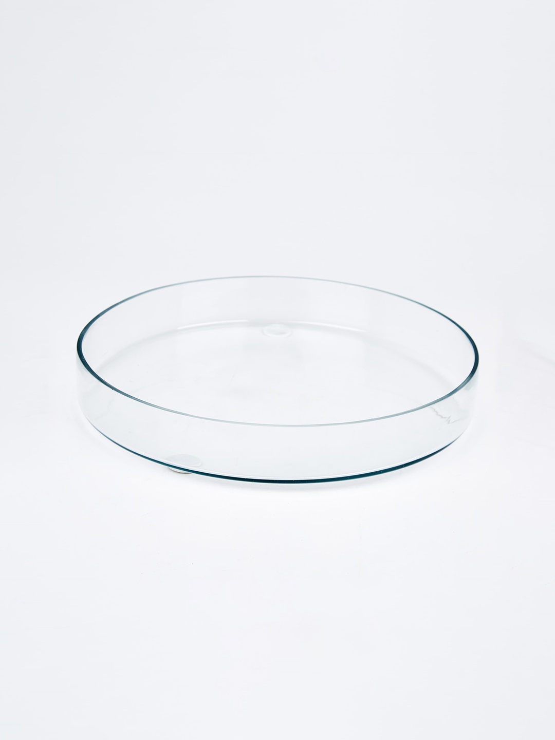 Home Centre Nolan White Glass Decorative Bowl, Transparent