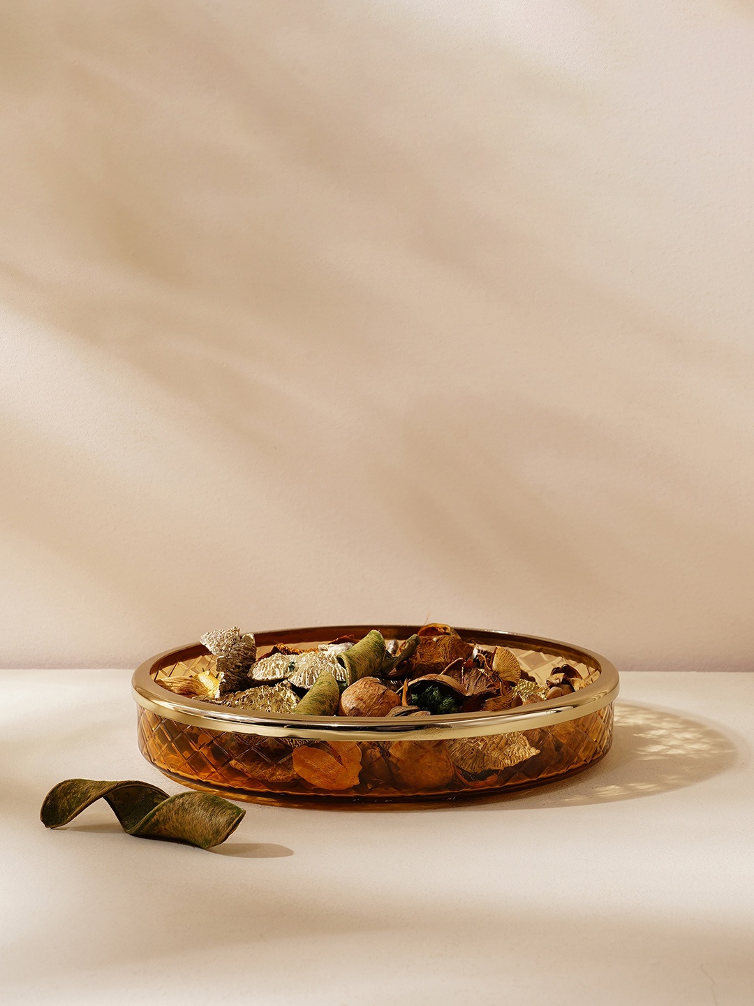 

Home Centre Nolan Yellow Glass Decorative Bowl