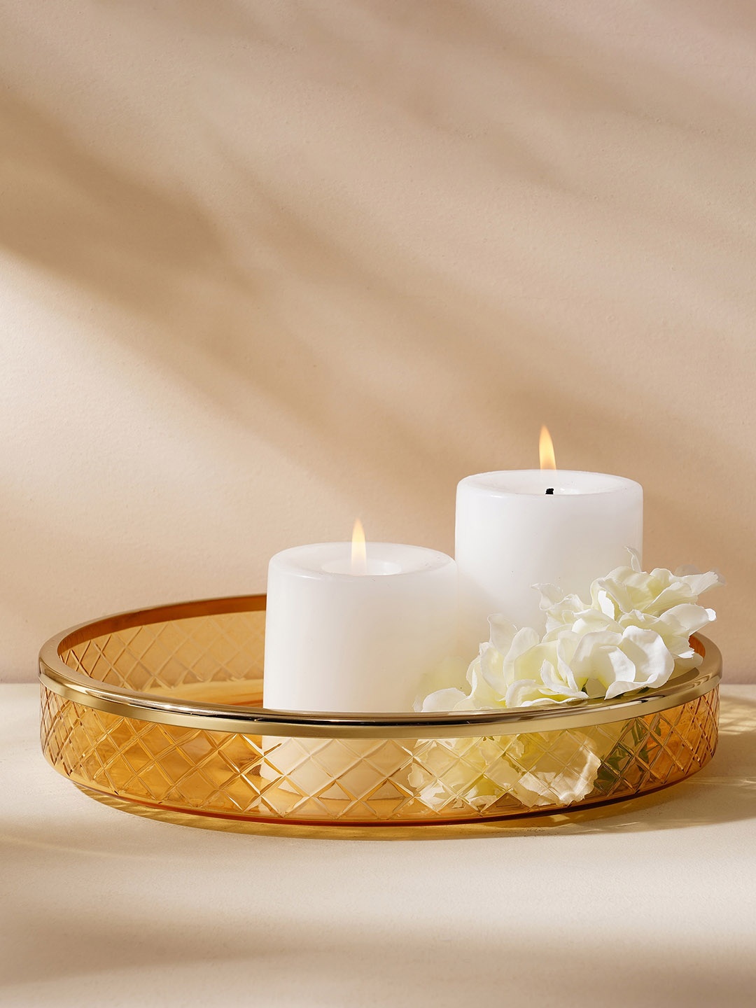 

Home Centre Nolan Yellow Glass Decorative Bowl