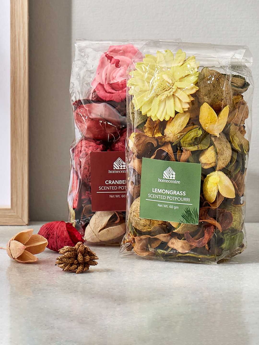 

Home Centre Blossom Pink & Yellow 2 Pieces Dried Flower Potpourri - 60g