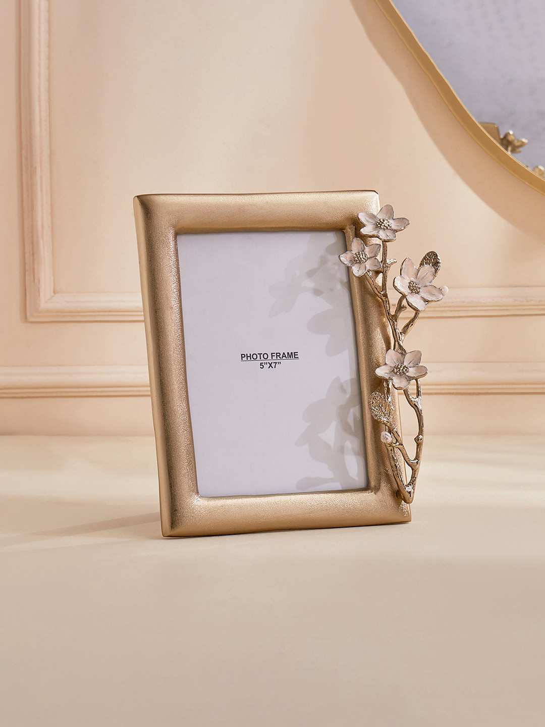 

Home Centre Eternity Vivere Gold Toned Floral Photo Frame