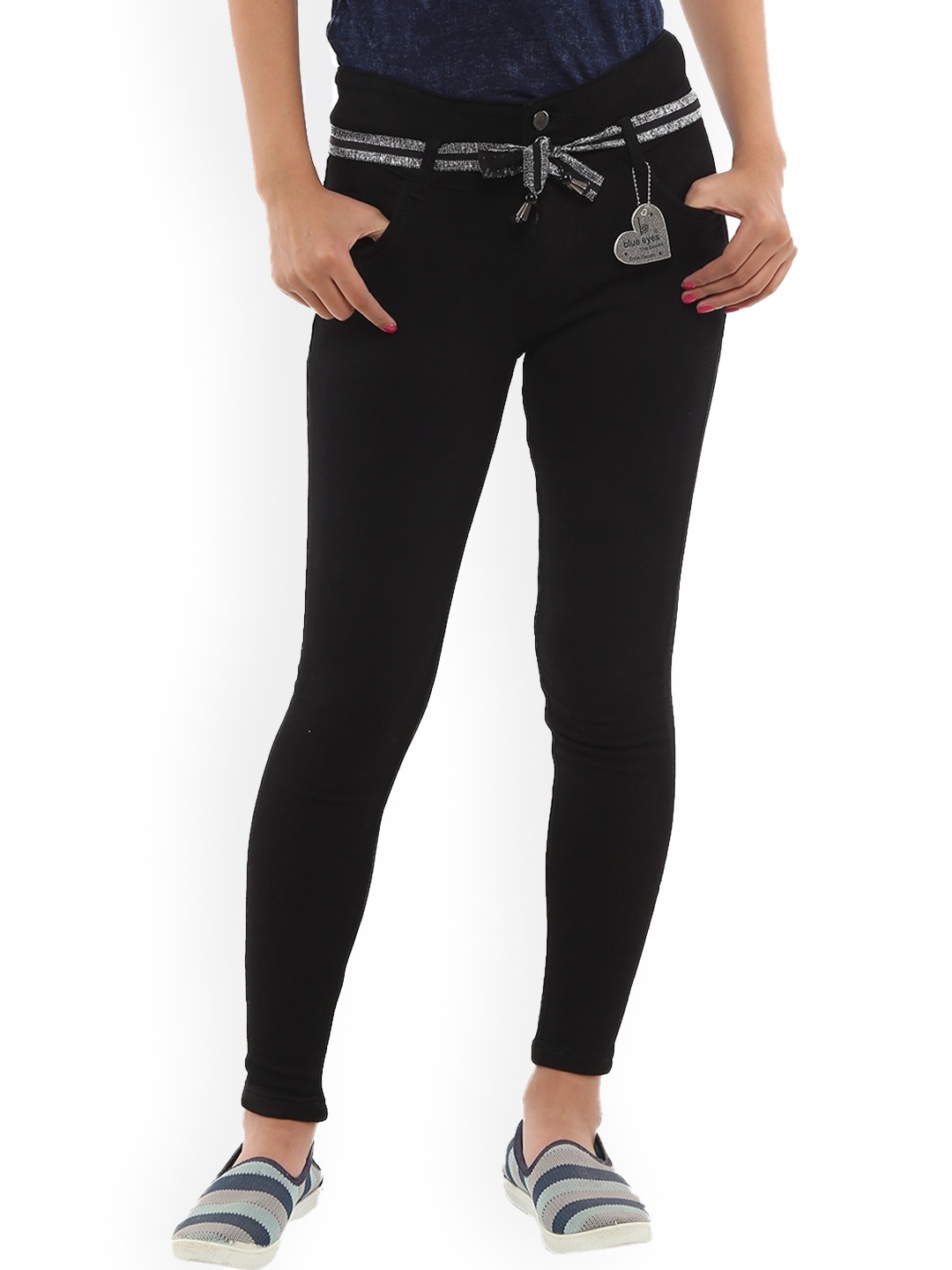 

V-Mart Women Mid-Rise Jeans, Black