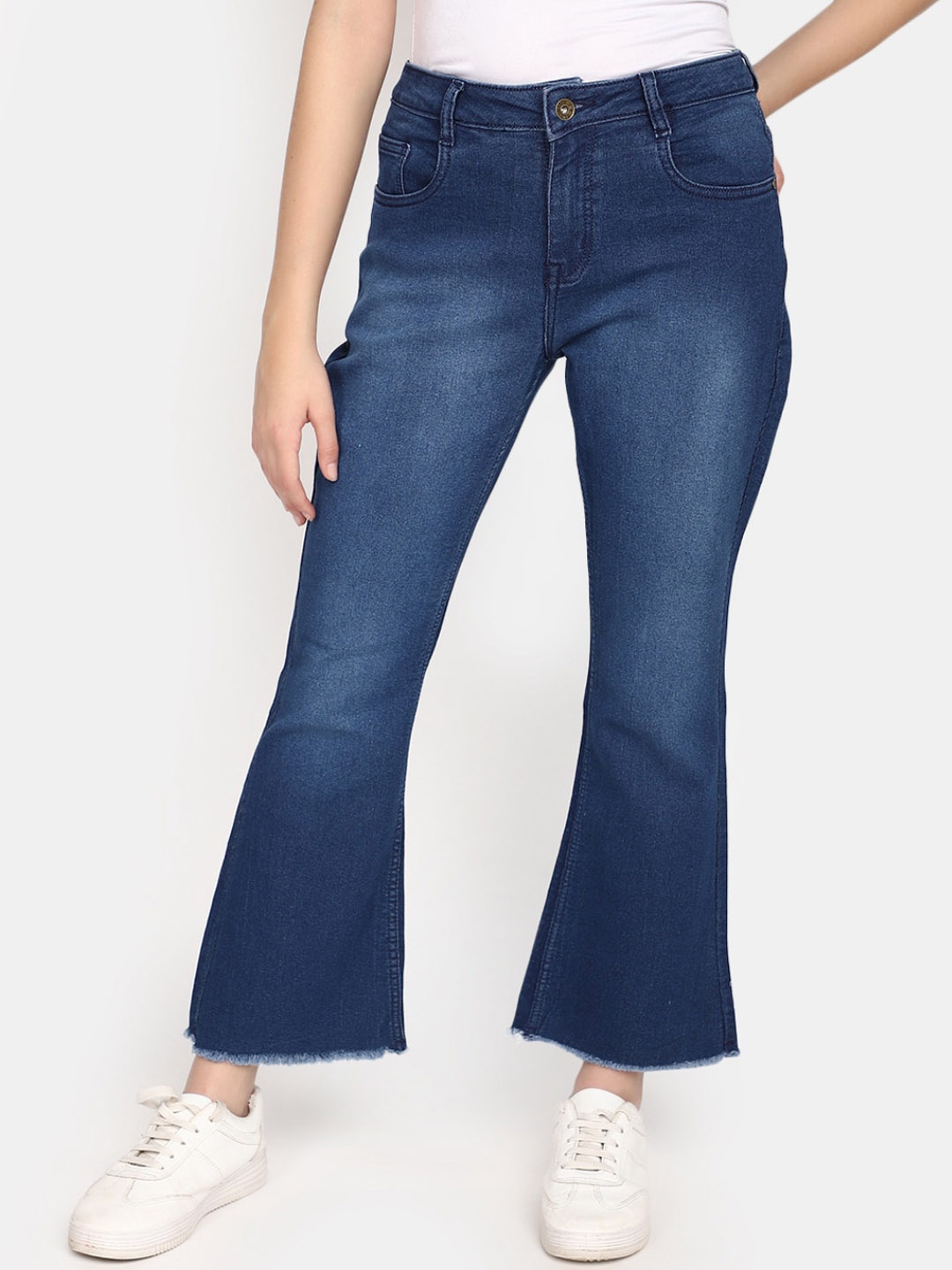 

V-Mart Women Light Fade Clean Loook Bootcut Jeans, Blue
