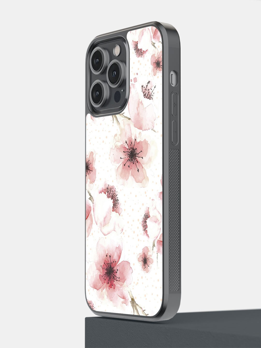 

macmerise Floral Printed iPhone 14 Pro Max Phone Bumper Case, White