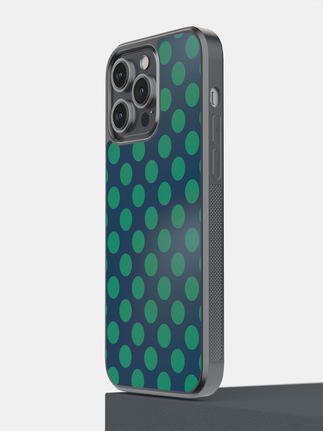 

macmerise Polka Dot Printed iPhone 14 Pro Max Bumper Case Cover, Green