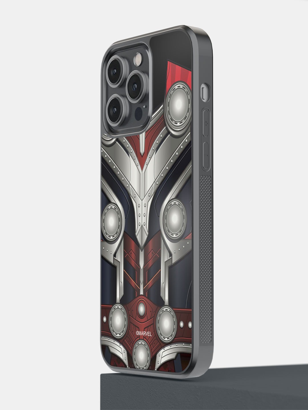 

macmerise Suit up Mighty Thor iPhone 14 Pro Max Bumper Case Cover, Grey