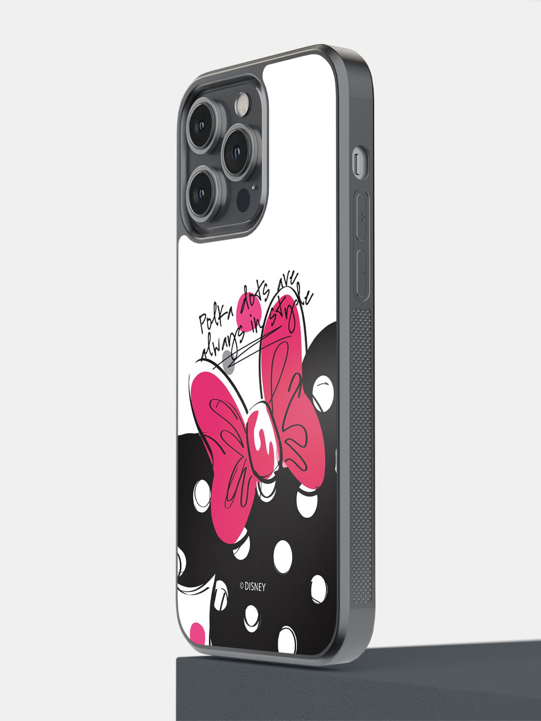 

macmerise Minnie Mouse Printed iPhone 14 Pro Max Bumper Case Cover, White