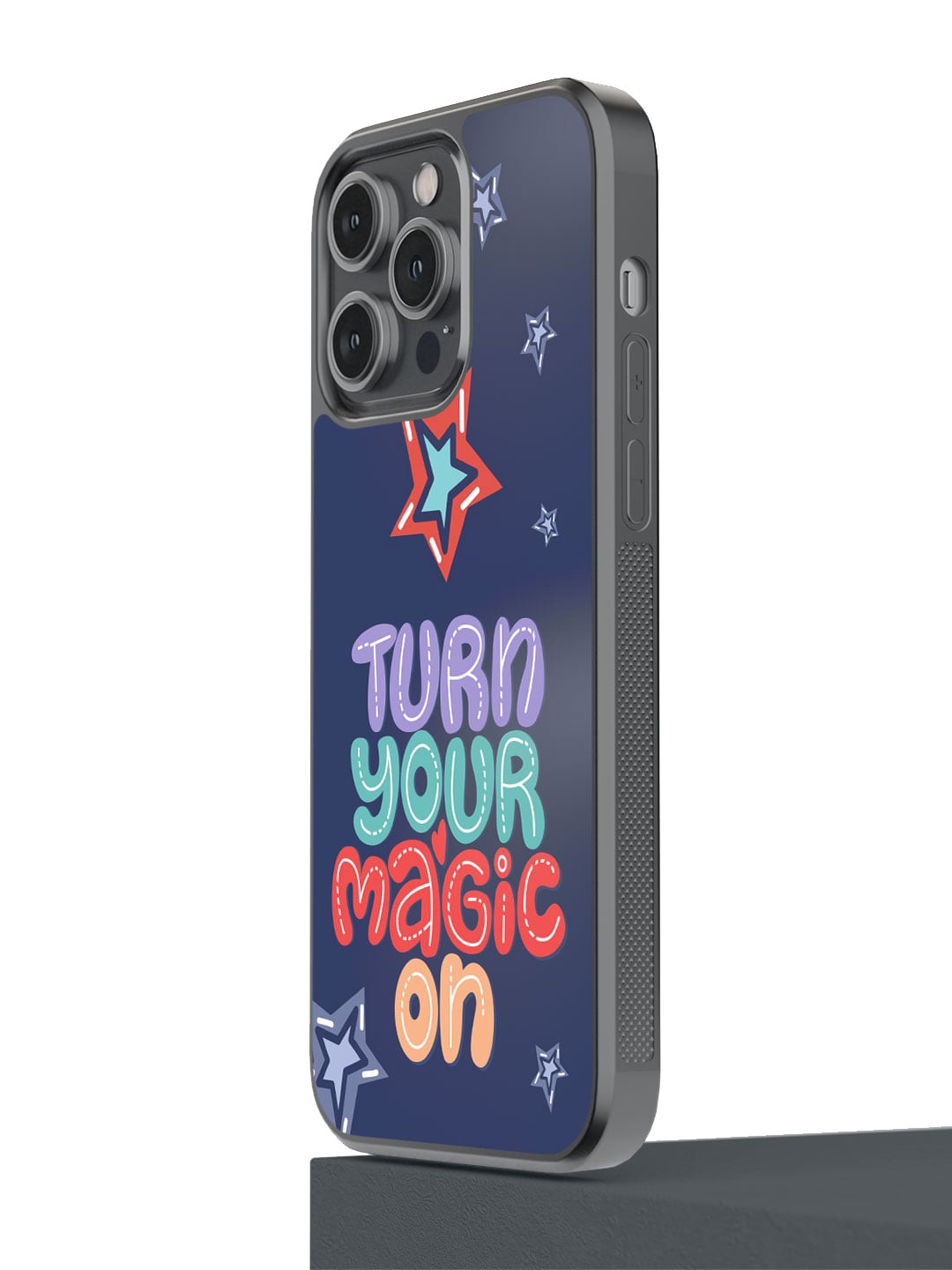 

macmerise Turn your Magic on iPhone 14 Pro Max Bumper Case Cover, Blue