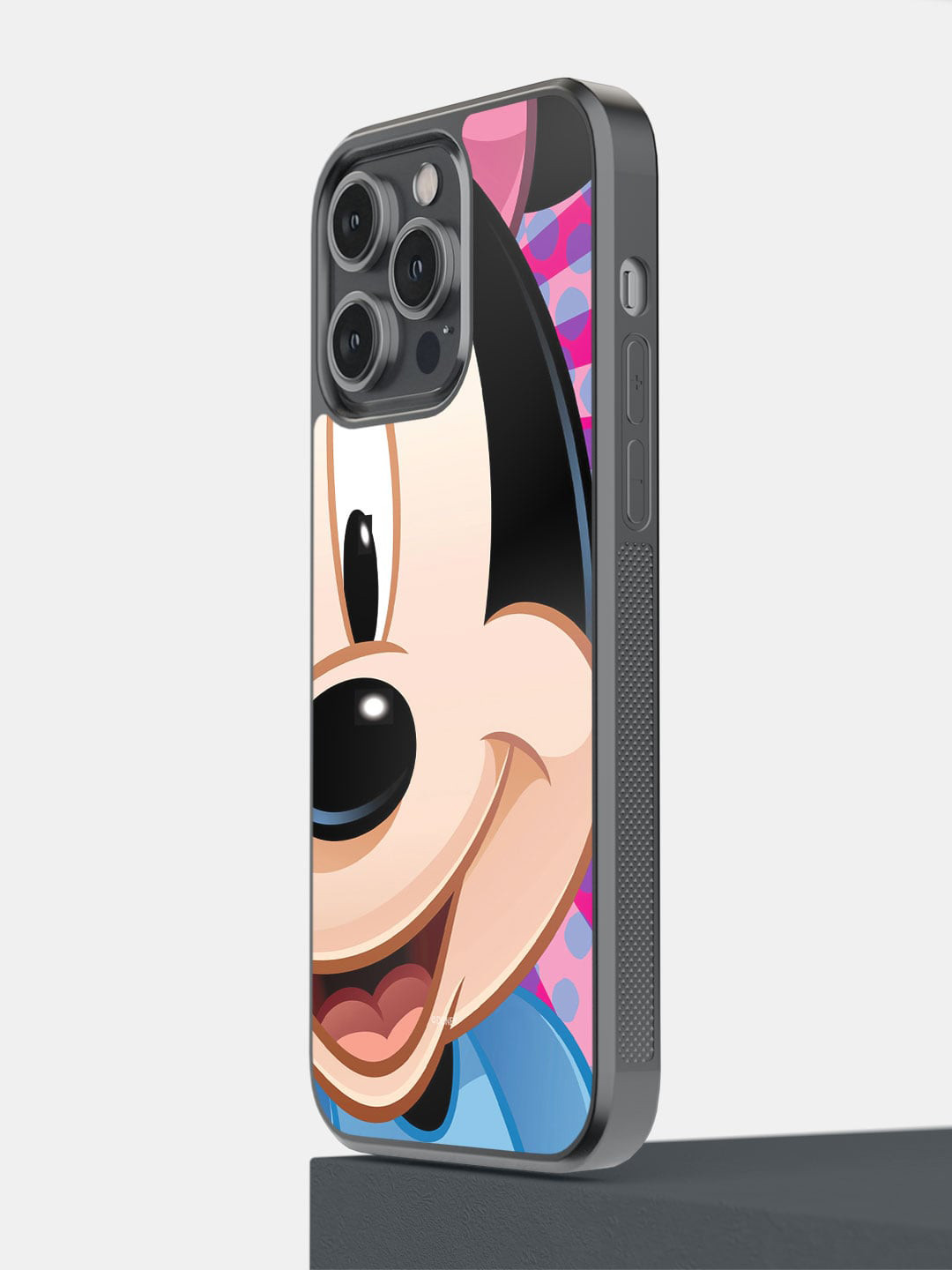 

macmerise Zoom Up Minnie Mouse Printed iPhone 14 Pro Max Bumper Case Cover, Nude