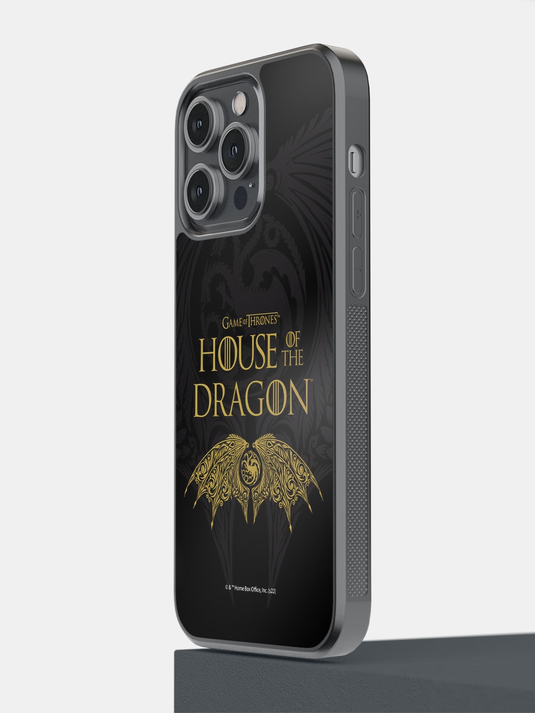 

macmerise Winged Targaryen Printed iPhone 14 Pro Max Bumper Case Cover, Black