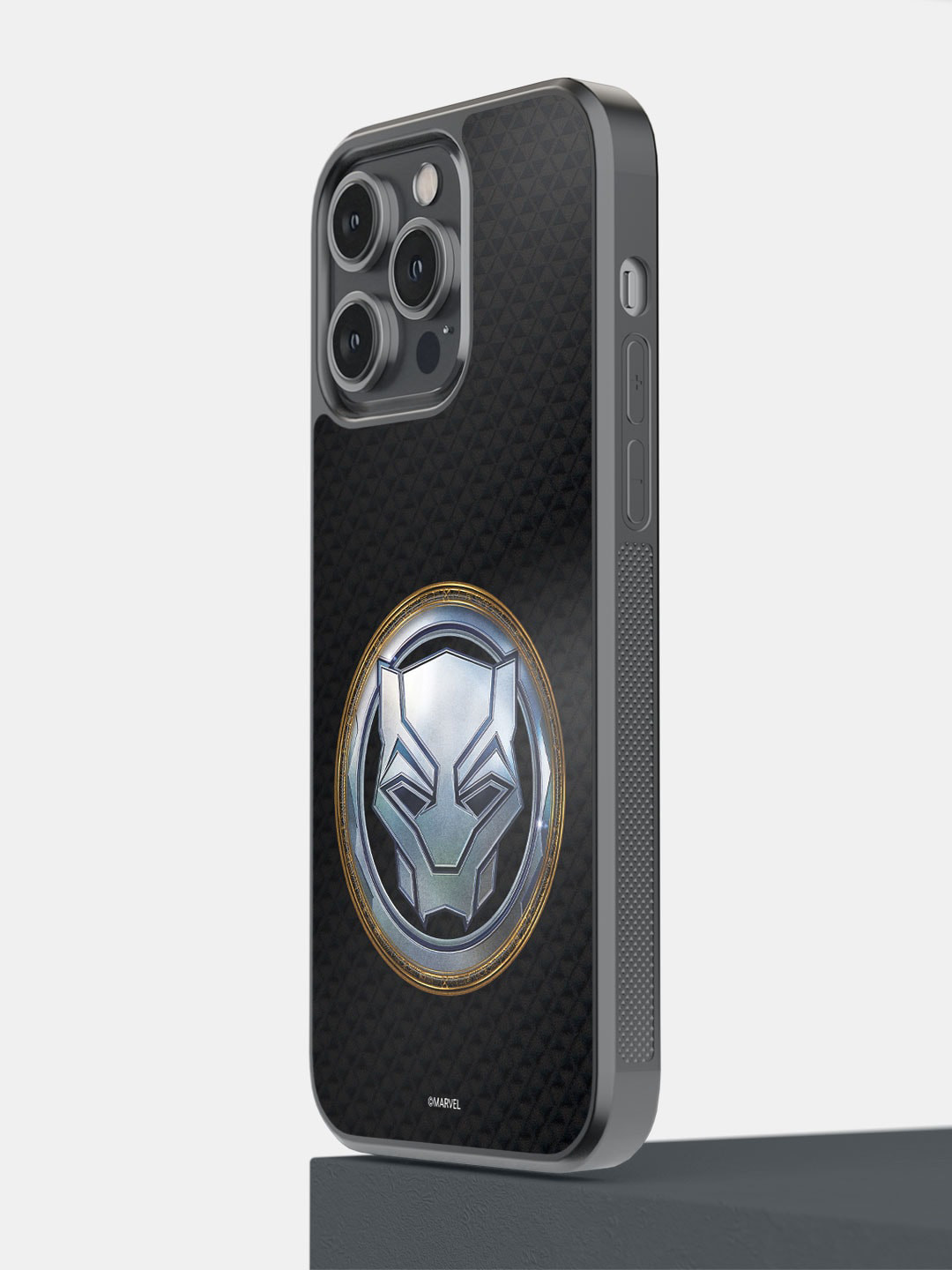 

macmerise Wakanda Forever Vibranium Pattern iPhone 14 Pro Max Bumper Case Cover, Black