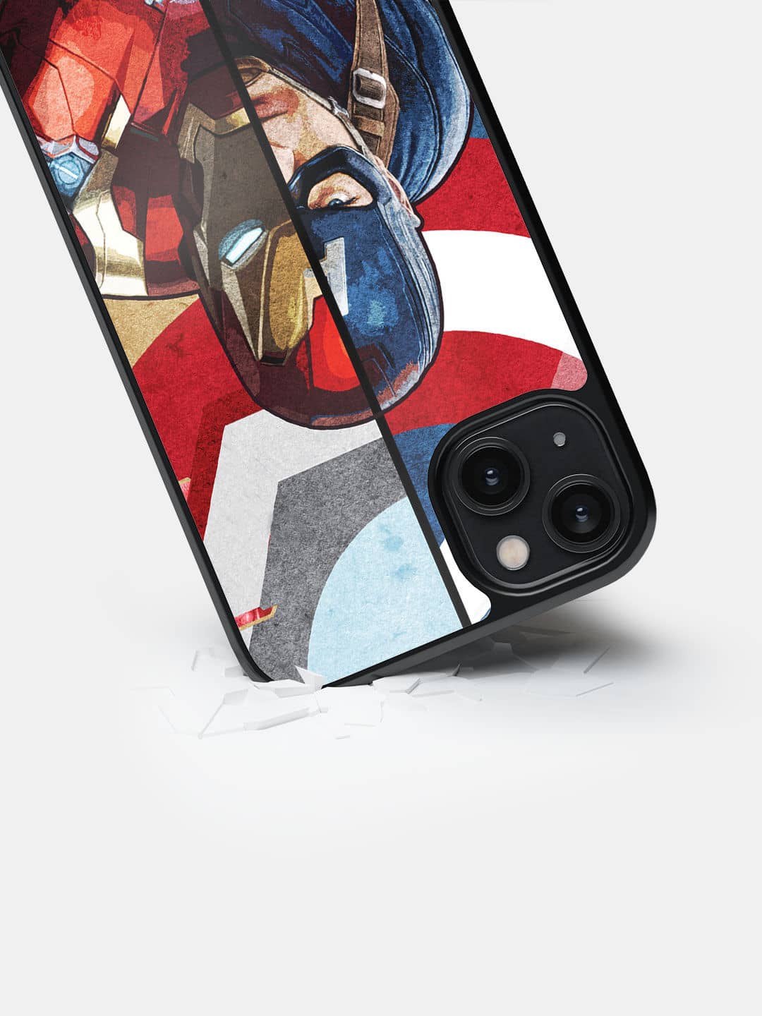 

macmerise Man vs Machine Printed iPhone 14 Plus Bumper Case, Blue