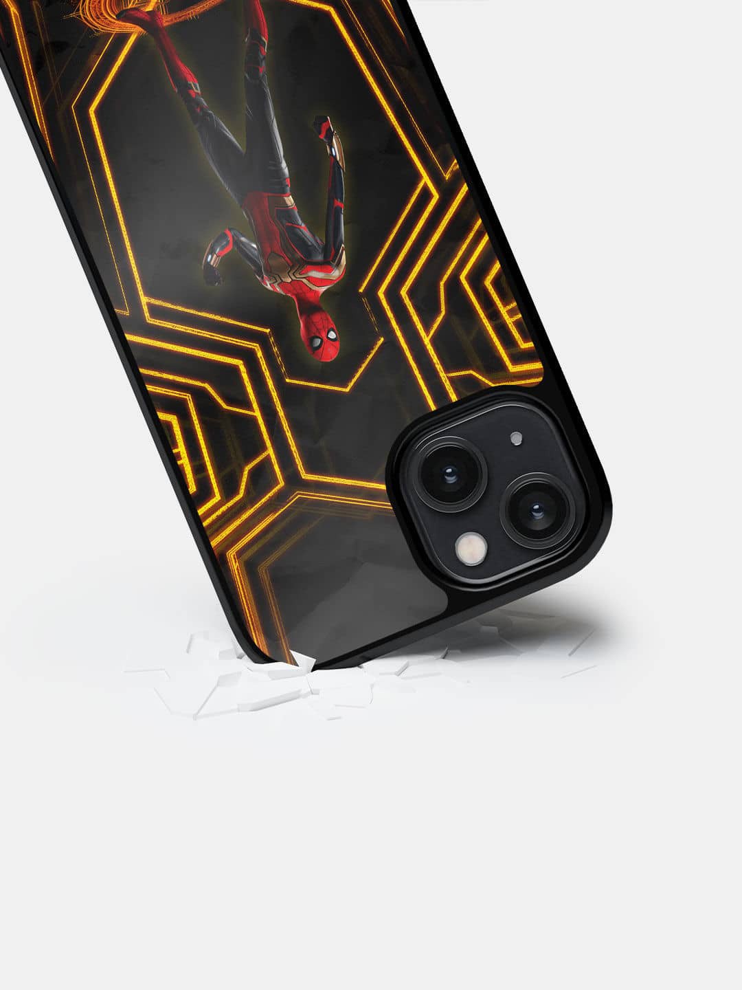 

macmerise Extraordinary Spiderman Pattern iPhone 14 Bumper Case Cover, Black