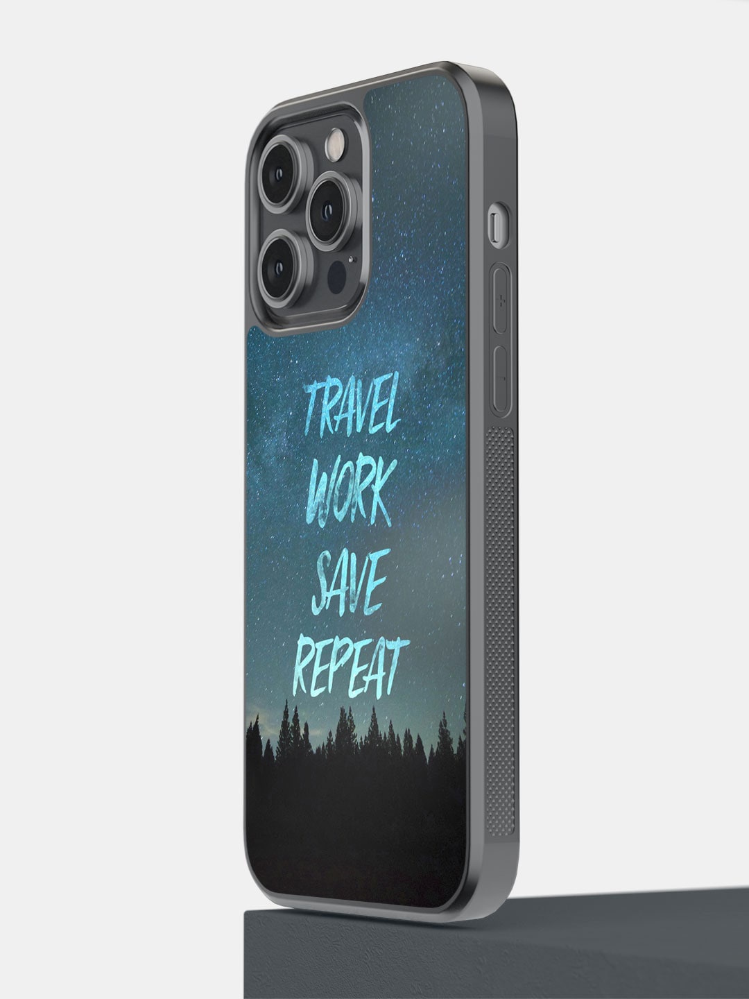 macmerise Typography Printed iPhone 14 Pro Max Phone Bumper Case, Blue