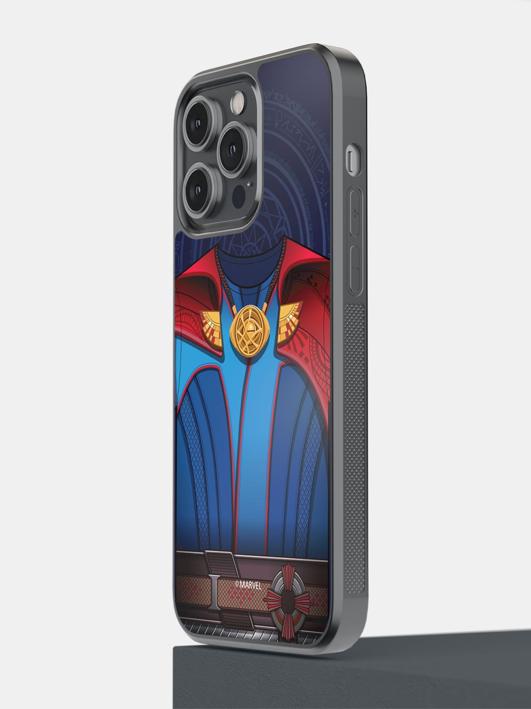 

macmerise Suit up Doctor Strange iPhone 14 Pro Max Bumper Case Cover, Blue