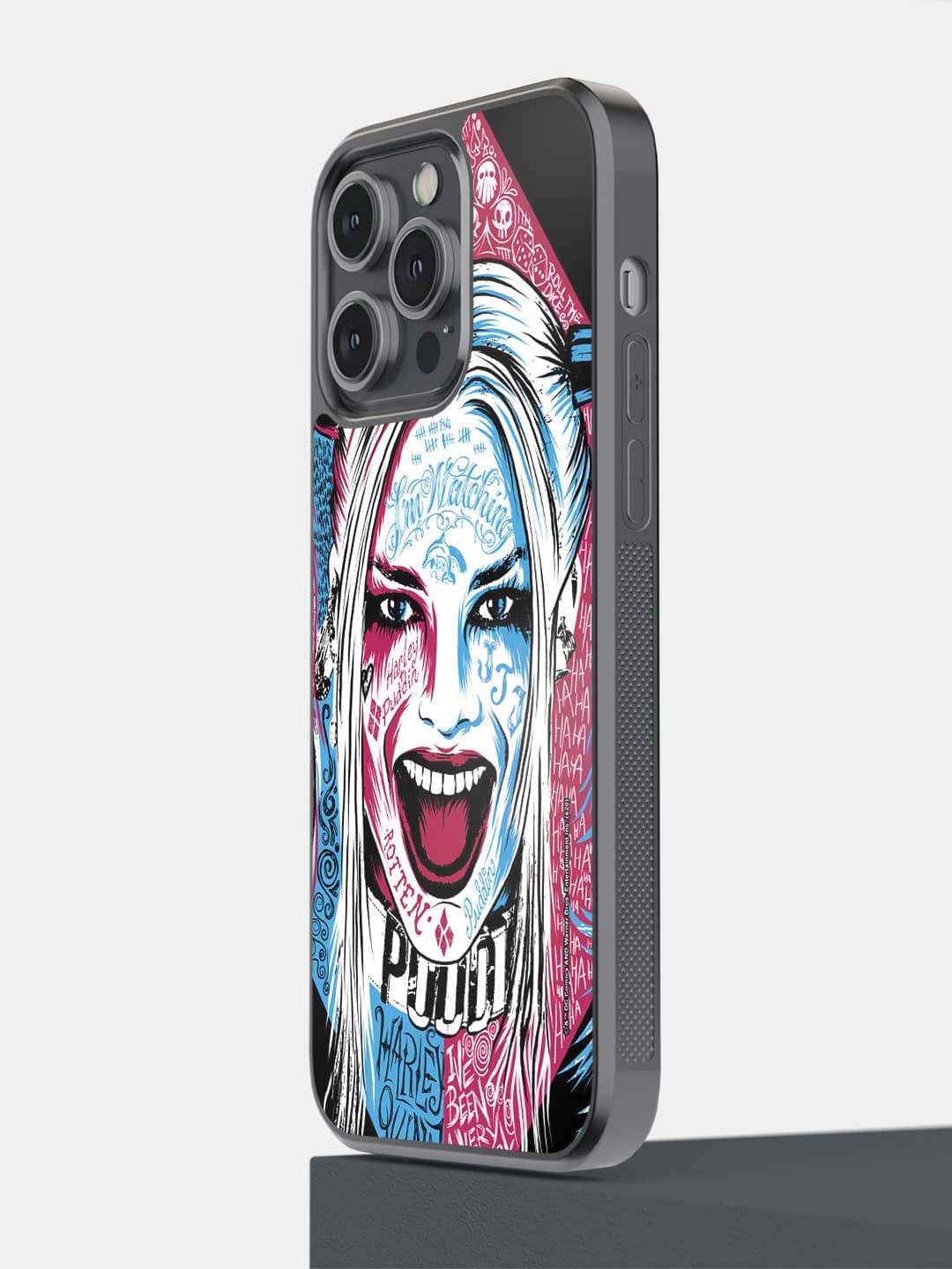 

macmerise Wicked Harley Quinn iPhone 14 Pro Max Bumper Case Cover, Pink