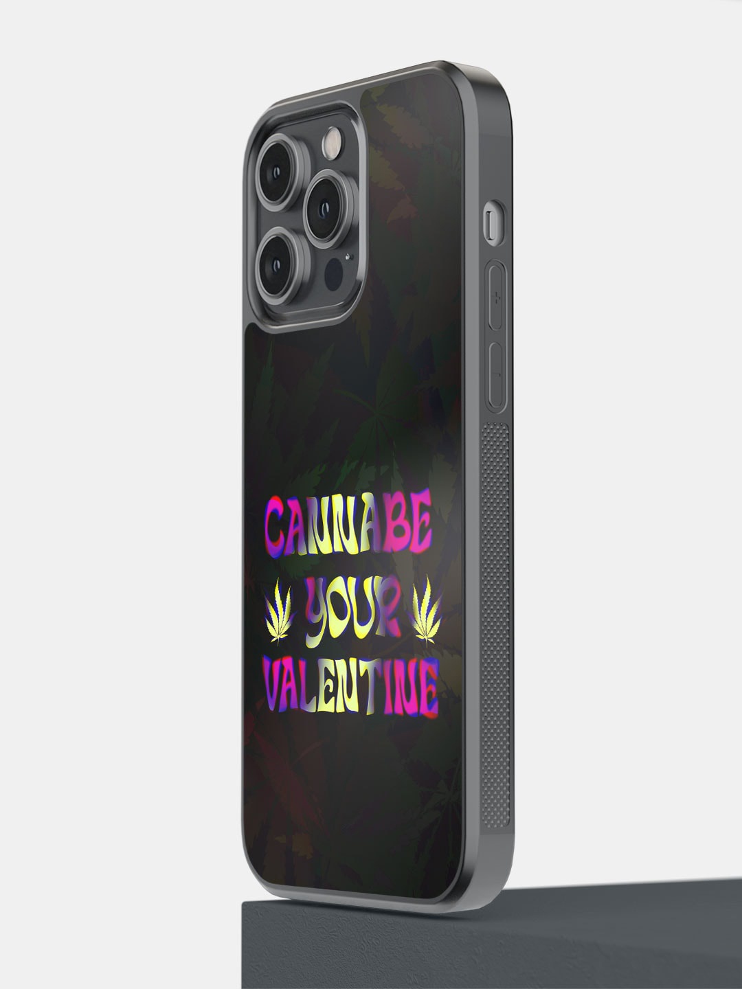 

macmerise Valentine Cannabe iPhone 14 Pro Max Bumper Case Cover, Black