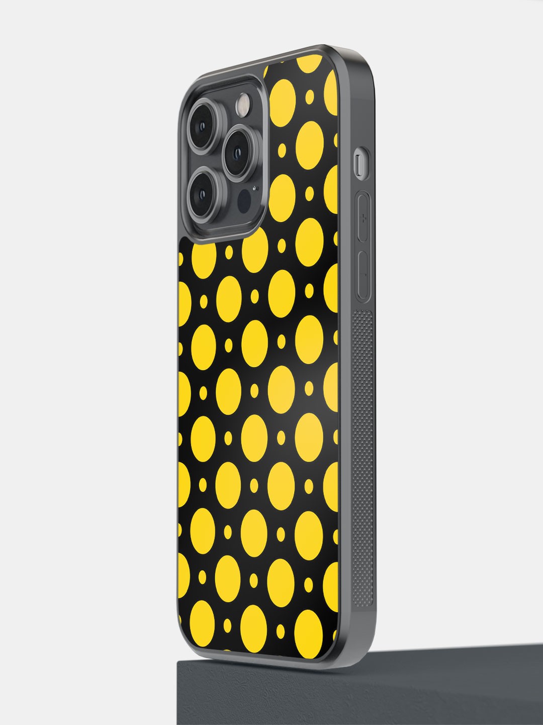

macmerise Polka Dot iPhone 14 Pro Max Bumper Case Cover, Black