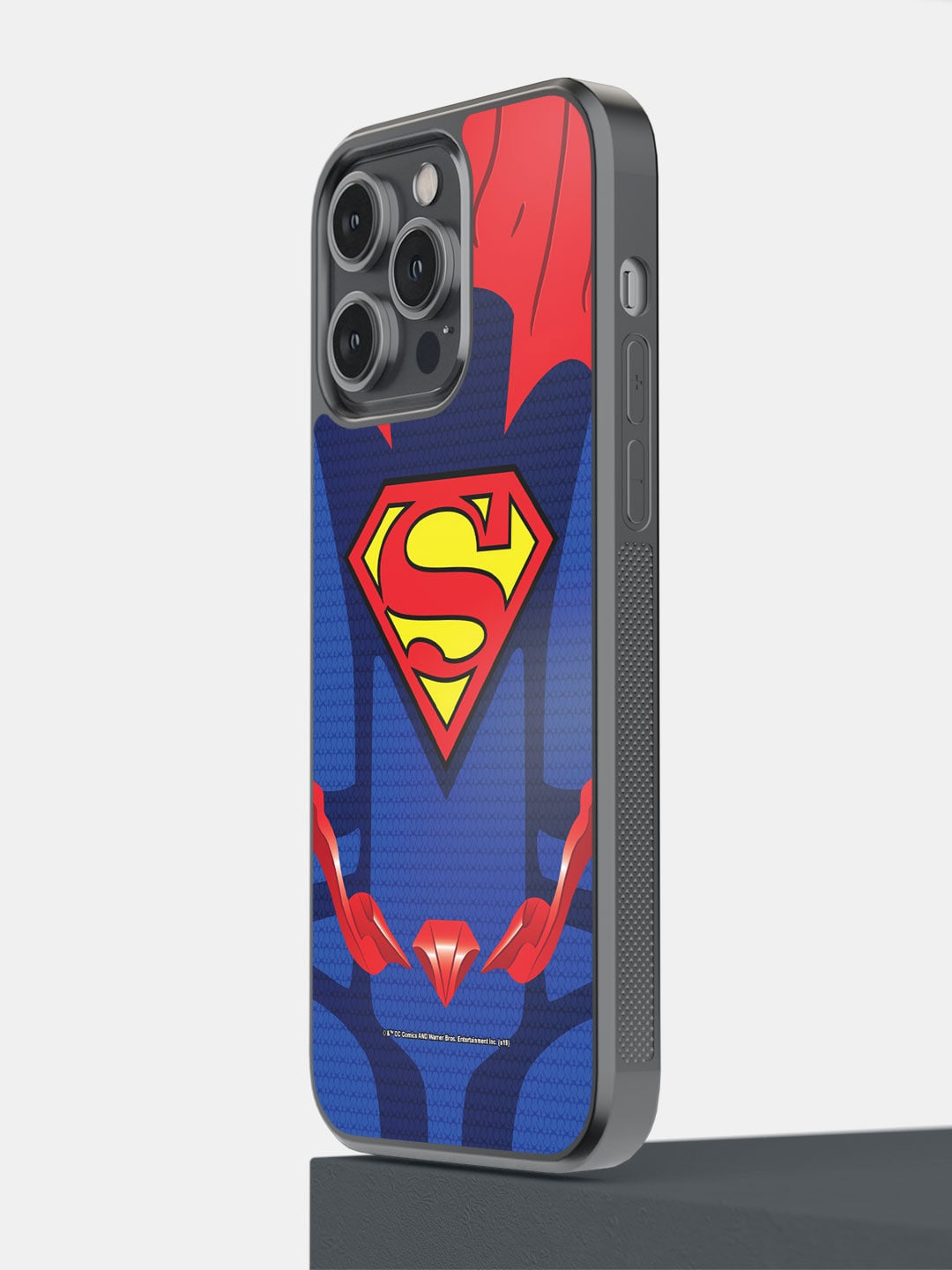 

macmeriseSuit up Superman Pattern iPhone 14 Pro Max Bumper Case Cover, Blue