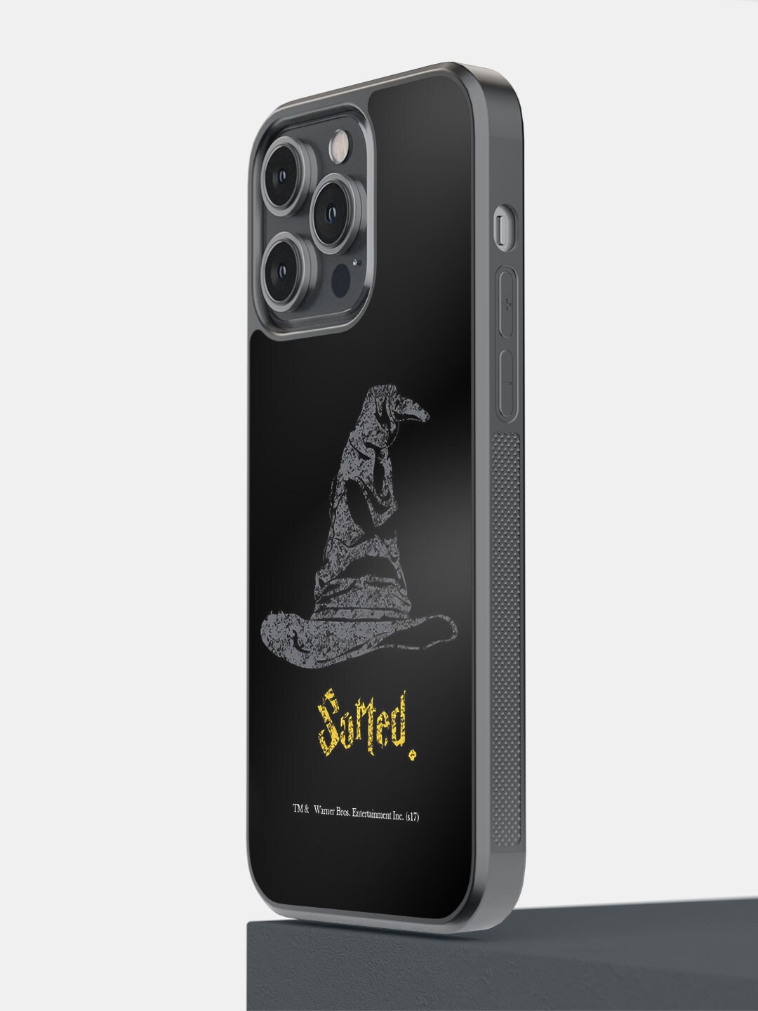 

macmerise Superhero Printed iPhone 14 Pro Max Bumper Case Cover, Black