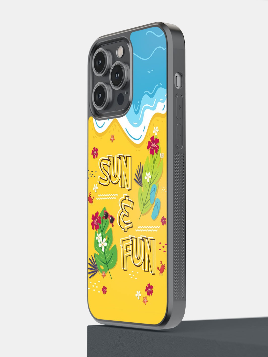 

macmerise Sun & Fun Printed iPhone 14 Pro Max Bumper Case Cover, Yellow