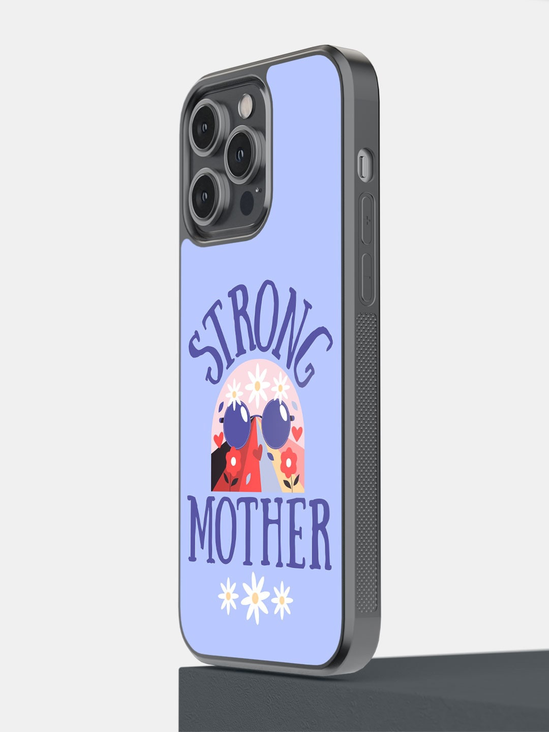 

macmerise Strong Mother Pattern iPhone 14 Pro Max Bumper Case Cover, Blue