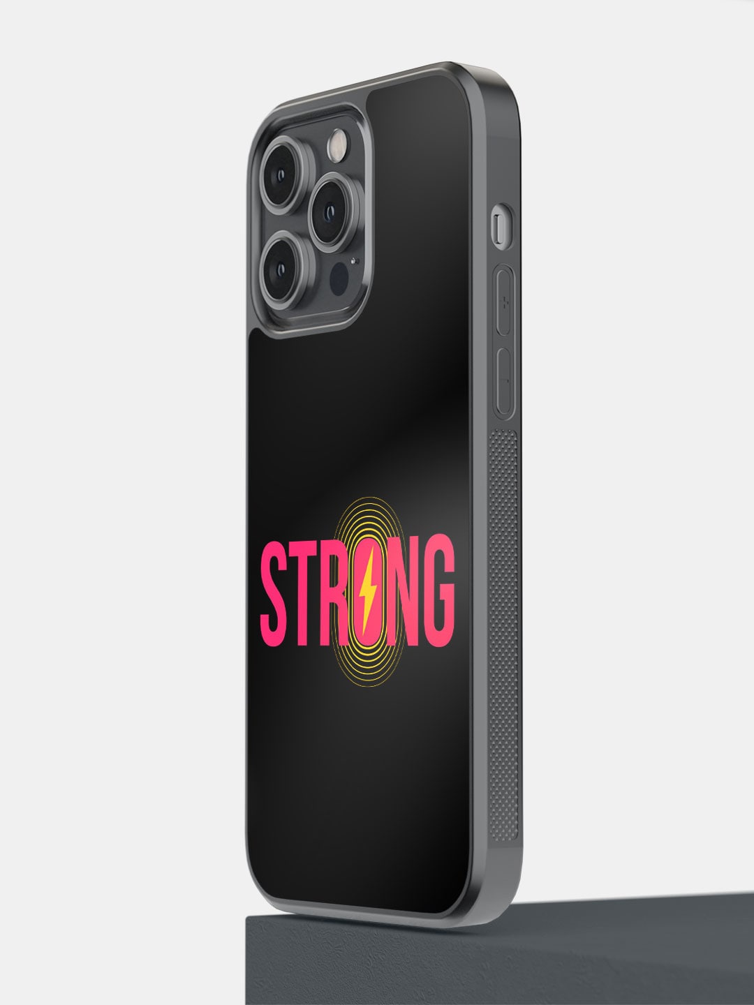 

macmerise Typography Printed iPhone 14 Pro Max Phone Bumper Case, Black
